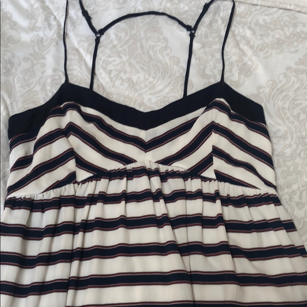 Blue, white striped Dress